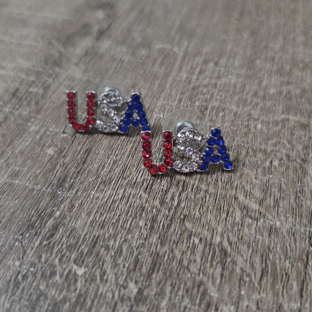 Patriotic USA Stud Earrings